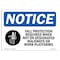Signmission OSHA, Fall Protection Required When With Symbol, 14in X 10in Rigid Plastic, OS-NS-P-1014-L-12469 OS-NS-P-1014-L-12469 - alternate 1